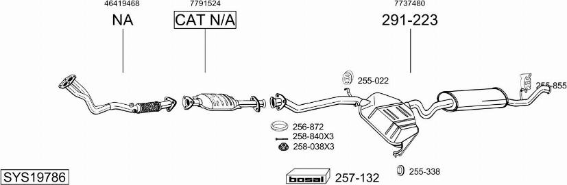 Bosal SYS19786 - Sistem de esapament - allinparts.ro