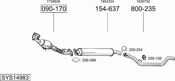 Bosal SYS14983 - Sistem de esapament allinparts.ro