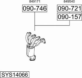 Bosal SYS14066 - Sistem de esapament - allinparts.ro