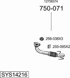 Bosal SYS14216 - Sistem de esapament - allinparts.ro