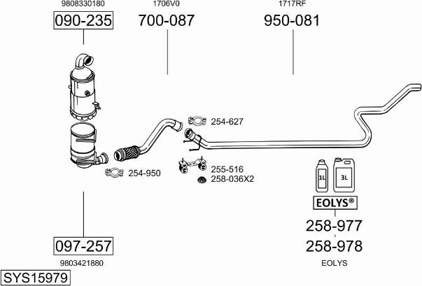Bosal SYS15979 - Sistem de esapament allinparts.ro
