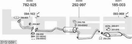 Bosal SYS15591 - Sistem de esapament allinparts.ro