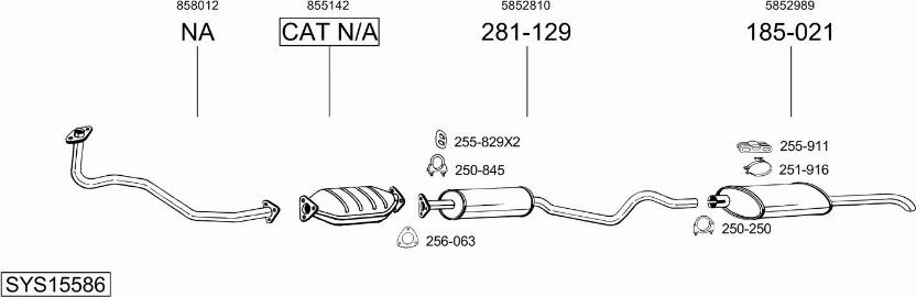 Bosal SYS15586 - Sistem de esapament allinparts.ro