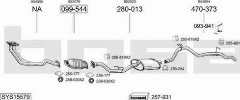 Bosal SYS15579 - Sistem de esapament - allinparts.ro