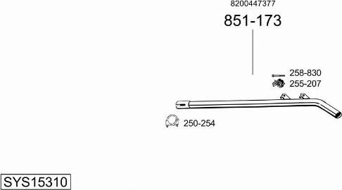 Bosal SYS15310 - Sistem de esapament - allinparts.ro