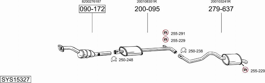 Bosal SYS15327 - Sistem de esapament - allinparts.ro