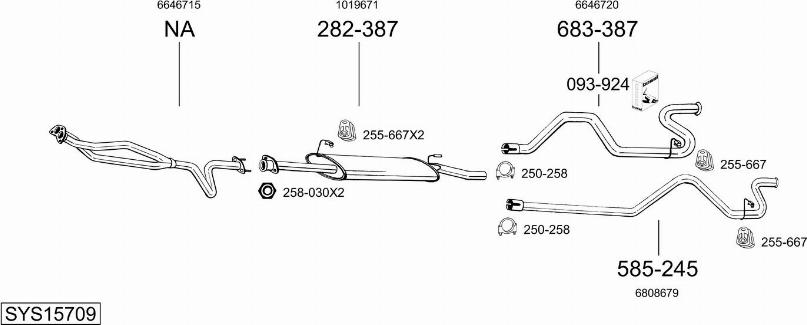 Bosal SYS15709 - Sistem de esapament allinparts.ro