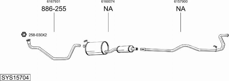Bosal SYS15704 - Sistem de esapament - allinparts.ro
