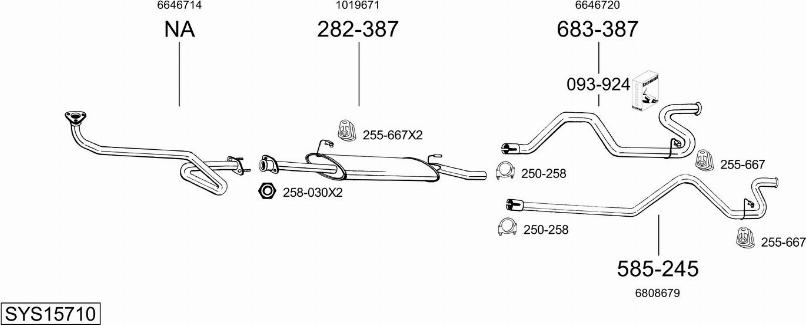Bosal SYS15710 - Sistem de esapament allinparts.ro