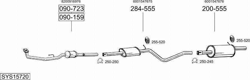 Bosal SYS15720 - Sistem de esapament - allinparts.ro