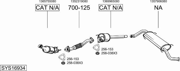 Bosal SYS16934 - Sistem de esapament allinparts.ro