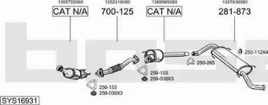 Bosal SYS16931 - Sistem de esapament allinparts.ro
