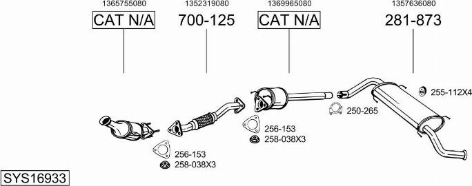 Bosal SYS16933 - Sistem de esapament allinparts.ro