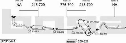 Bosal SYS16441 - Sistem de esapament allinparts.ro