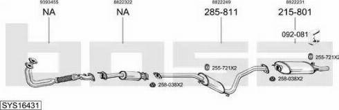 Bosal SYS16431 - Sistem de esapament allinparts.ro