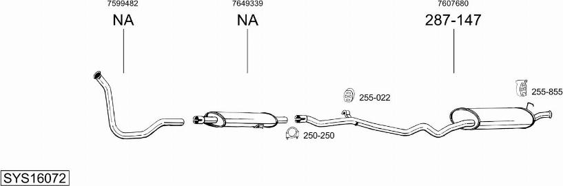 Bosal SYS16072 - Sistem de esapament - allinparts.ro