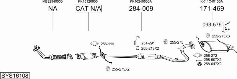 Bosal SYS16108 - Sistem de esapament - allinparts.ro