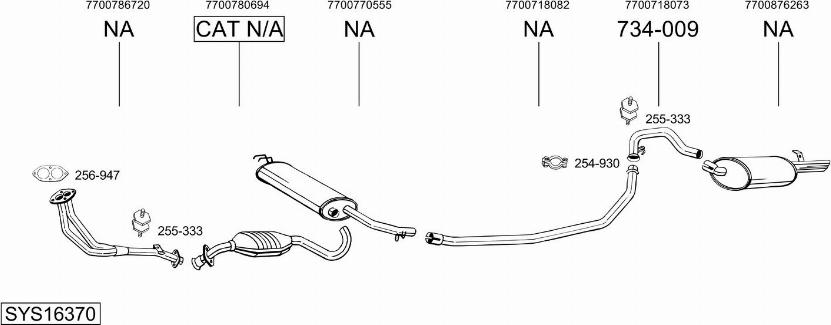 Bosal SYS16370 - Sistem de esapament - allinparts.ro