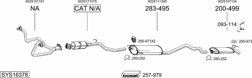 Bosal SYS16378 - Sistem de esapament - allinparts.ro