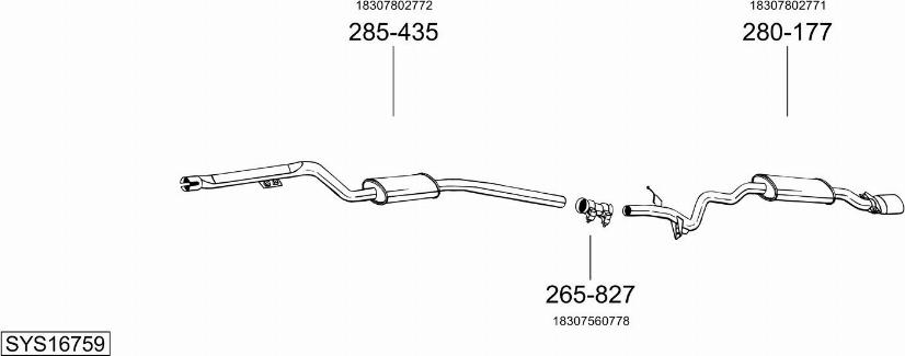 Bosal SYS16759 - Sistem de esapament - allinparts.ro