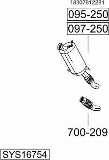 Bosal SYS16754 - Sistem de esapament - allinparts.ro