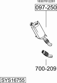Bosal SYS16755 - Sistem de esapament - allinparts.ro