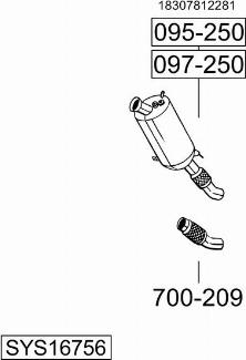 Bosal SYS16756 - Sistem de esapament - allinparts.ro