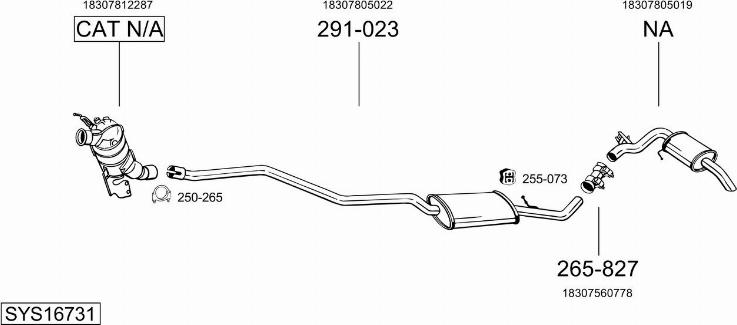 Bosal SYS16731 - Sistem de esapament - allinparts.ro