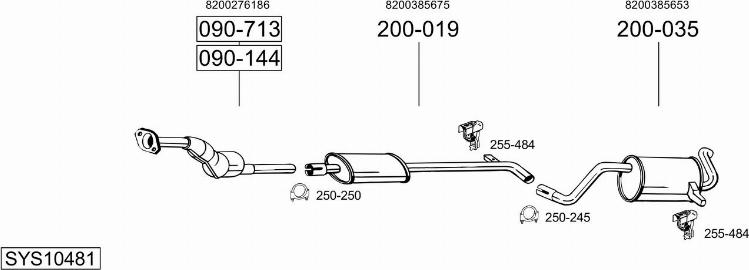 Bosal SYS10481 - Sistem de esapament - allinparts.ro