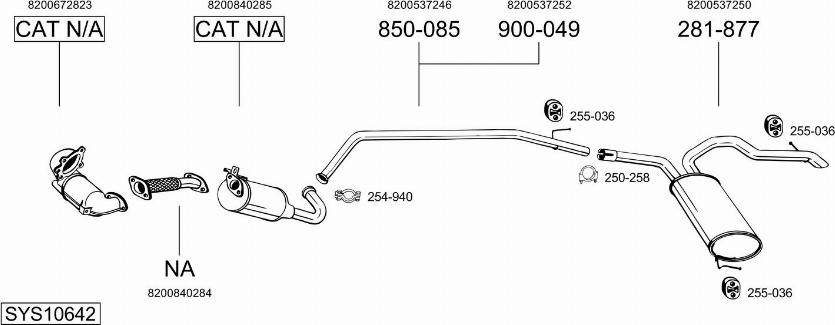 Bosal SYS10642 - Sistem de esapament - allinparts.ro
