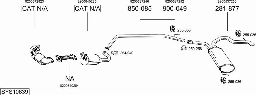 Bosal SYS10639 - Sistem de esapament - allinparts.ro