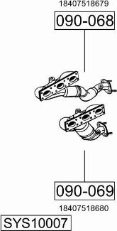 Bosal SYS10007 - Sistem de esapament - allinparts.ro