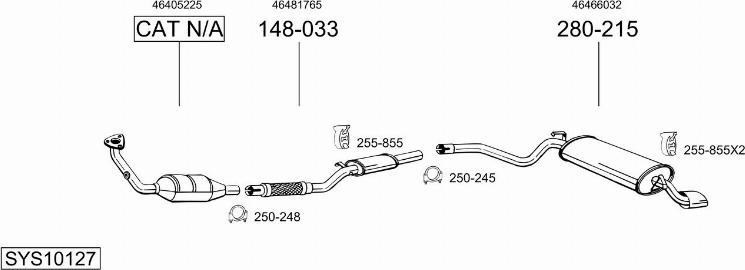 Bosal SYS10127 - Sistem de esapament - allinparts.ro