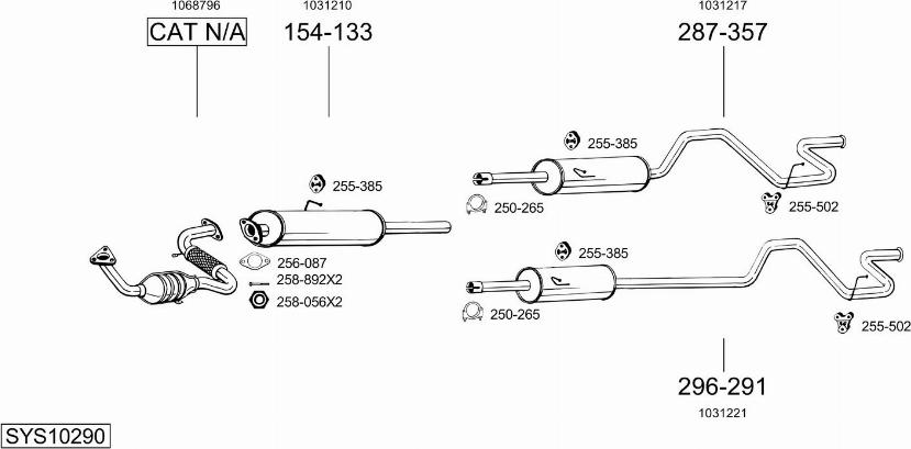 Bosal SYS10290 - Sistem de esapament allinparts.ro