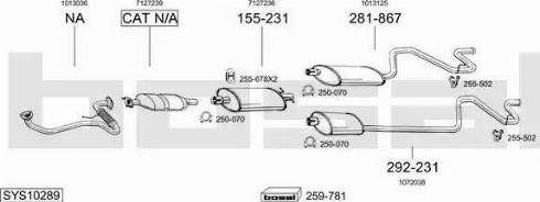 Bosal SYS10289 - Sistem de esapament allinparts.ro