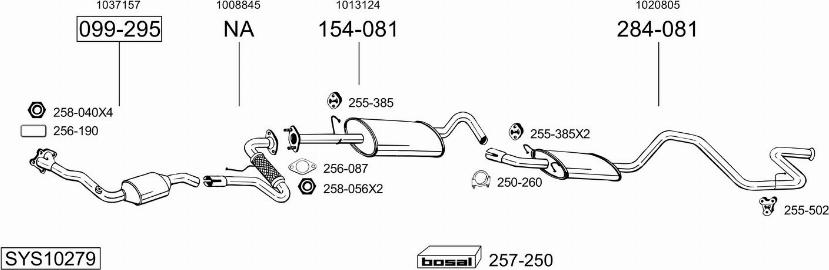 Bosal SYS10279 - Sistem de esapament allinparts.ro
