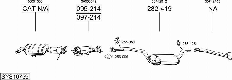 Bosal SYS10759 - Sistem de esapament - allinparts.ro