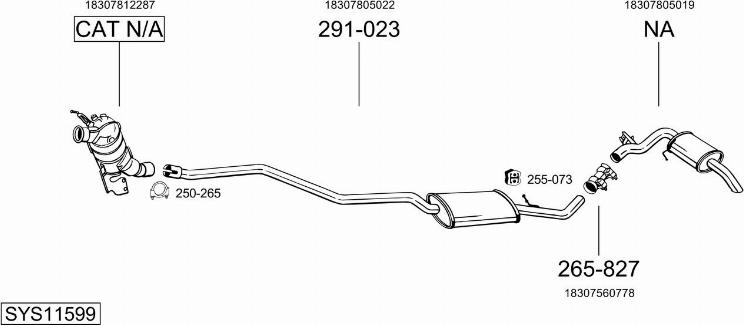 Bosal SYS11599 - Sistem de esapament - allinparts.ro