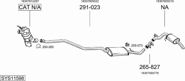 Bosal SYS11598 - Sistem de esapament - allinparts.ro