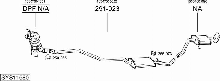 Bosal SYS11580 - Sistem de esapament - allinparts.ro