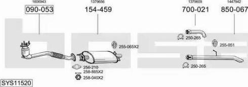 Bosal SYS11520 - Sistem de esapament allinparts.ro