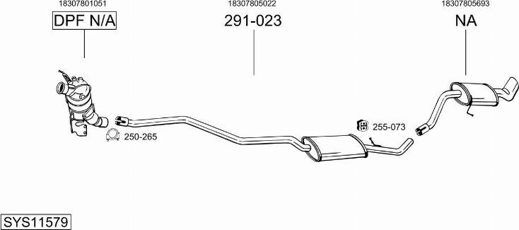 Bosal SYS11579 - Sistem de esapament - allinparts.ro