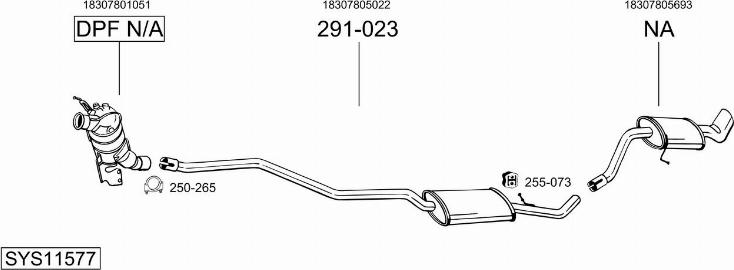Bosal SYS11577 - Sistem de esapament - allinparts.ro