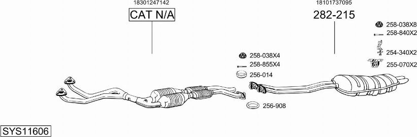 Bosal SYS11606 - Sistem de esapament - allinparts.ro