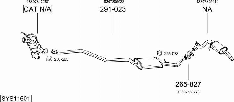 Bosal SYS11601 - Sistem de esapament - allinparts.ro