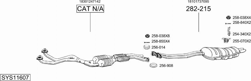 Bosal SYS11607 - Sistem de esapament - allinparts.ro