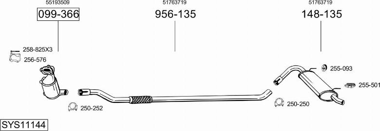 Bosal SYS11144 - Sistem de esapament - allinparts.ro