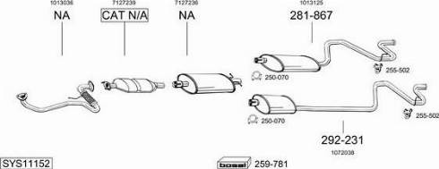 Bosal SYS11152 - Sistem de esapament allinparts.ro