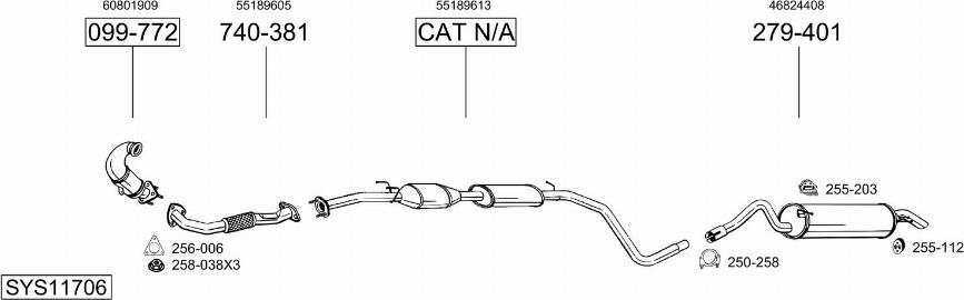 Bosal SYS11706 - Sistem de esapament - allinparts.ro