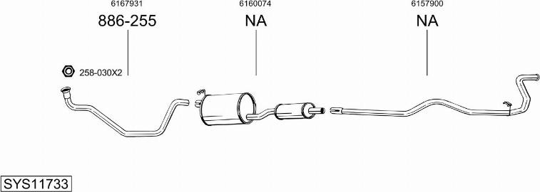 Bosal SYS11733 - Sistem de esapament - allinparts.ro